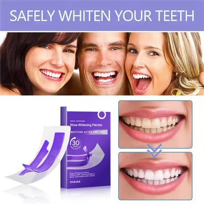 B50C Professional Teeth Whitening Strips 7PCS- Purple Non-Sensitive Whitening Patches