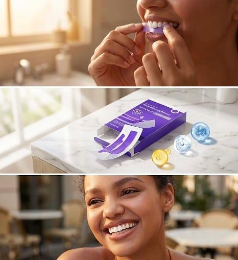 Professional Teeth Whitening Strips 7PCS- Purple Non-Sensitive Whitening Patches