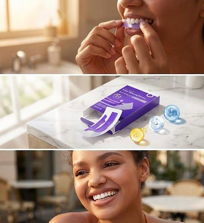 Professional Teeth Whitening Strips 7PCS- Purple Non-Sensitive Whitening Patches